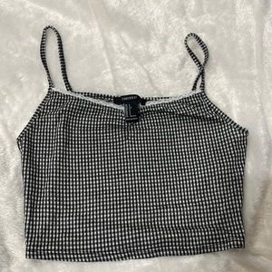 Black white spaghetti strap